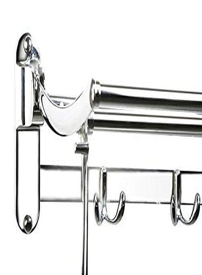 كابيتال حامل مناشف قابل للطي من الفولاذ المقاوم للصدأ يُثبت على الحائط من كابيتال للحمام | حامل مناشف، علاقة، رف | إكسسوارات حمام مقاومة للصدأ | حامل مناشف ذاتي اللصق لحوض الغسيل - Image 5